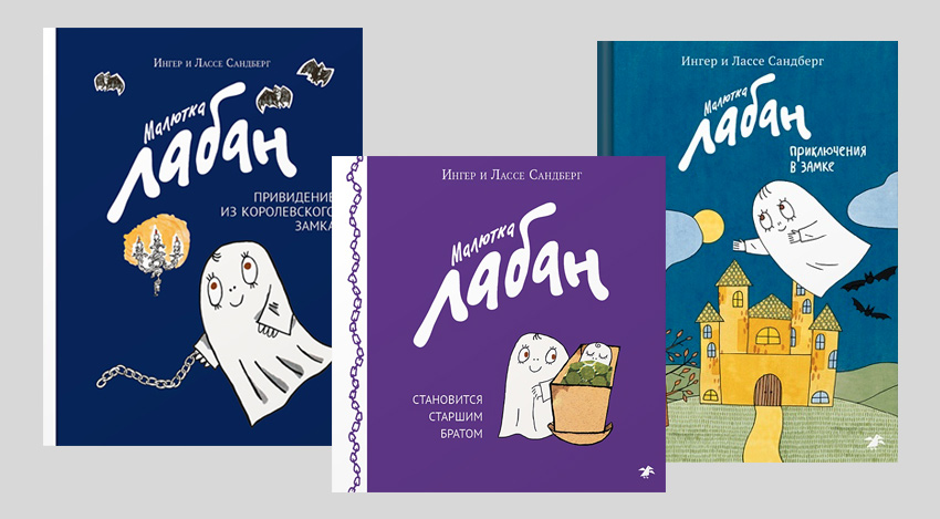 Книги Ингер и Лассе Сандберг о маленьком привидении по имени Лабан